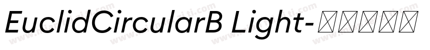 EuclidCircularB Light字体转换